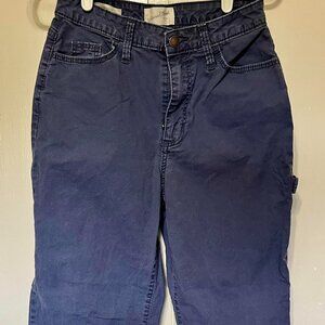 Blue Gray Highest Rise Wide Leg Carpenter Pants